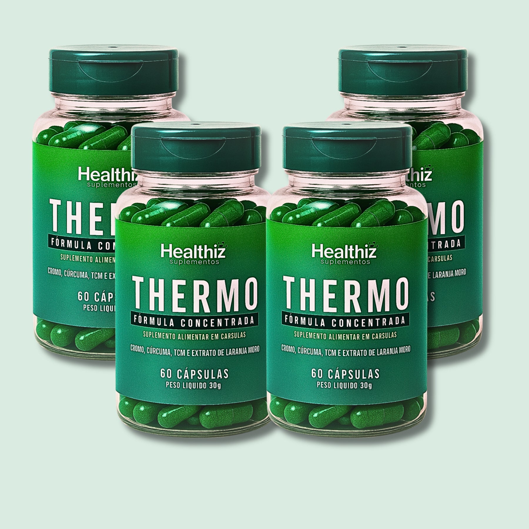 Healthiz Thermo - Termogênico para Controle de Peso e Compulsão | Tratamento Completo de 120 Dias