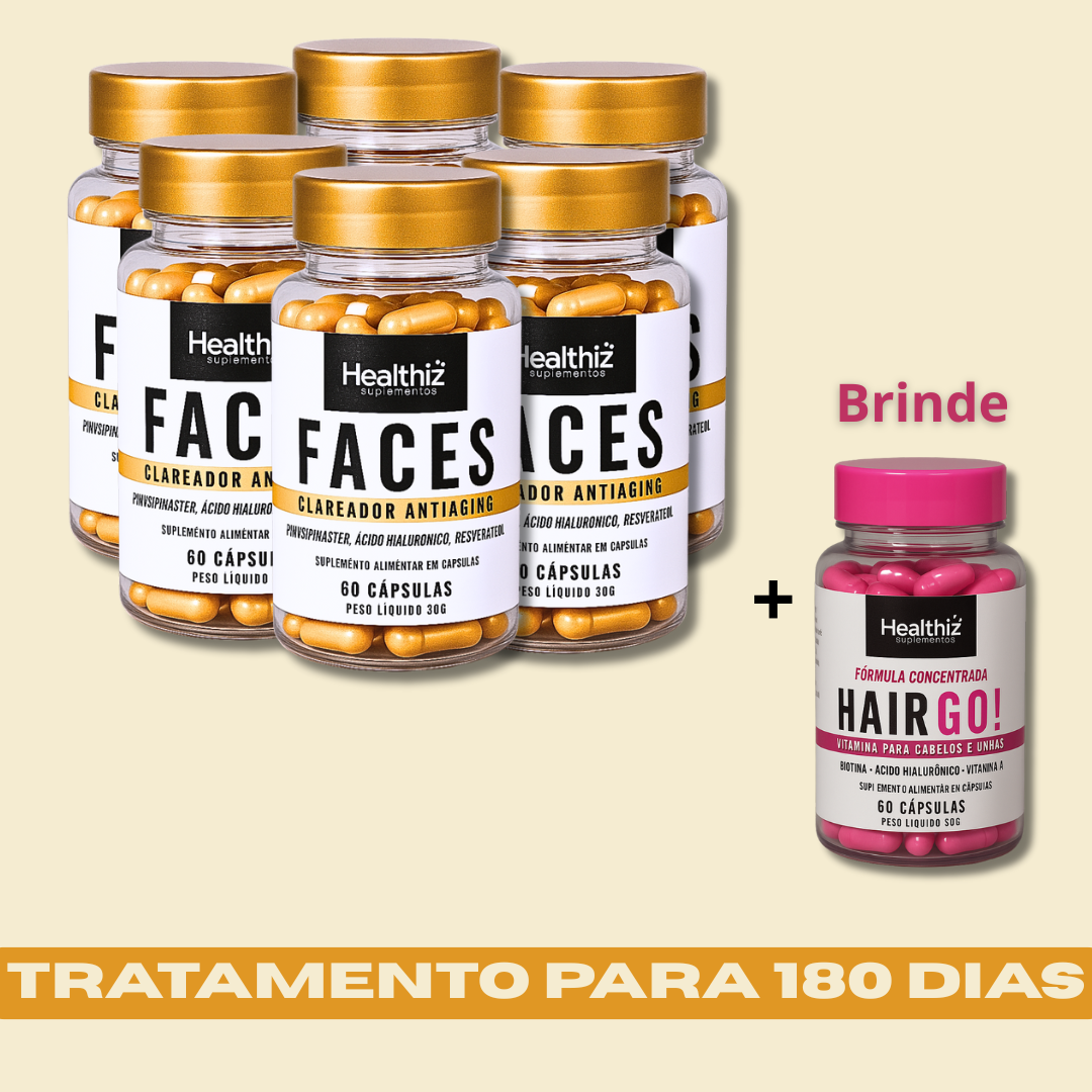 Facial Faces Healthiz com Ácido Hialurônico – 180 Dias