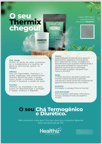 Kit com 3 Chás Thermix Healthiz – 60g cada