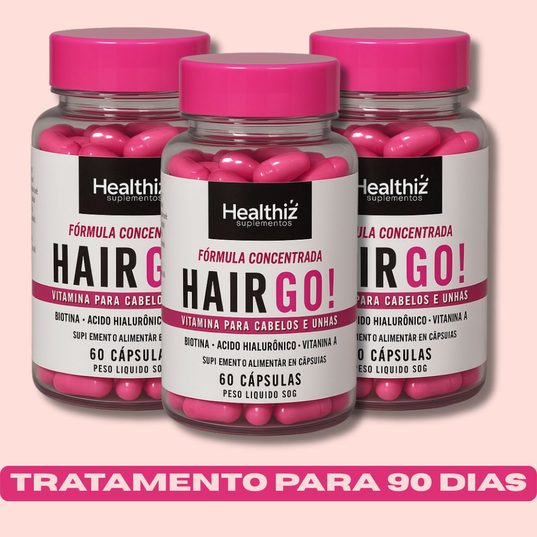 HairGO Healthiz – Cápsulas para Cabelos e Unhas – 90 Dias