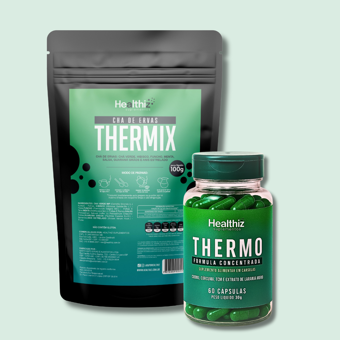 Kit Healthiz Thermo + Chá Thermix – 30 Dias