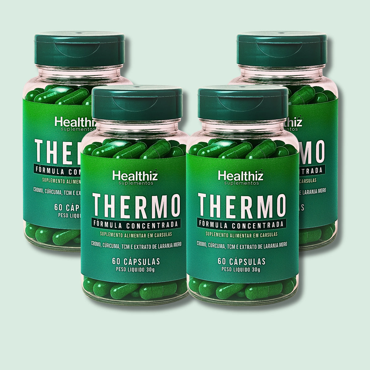 Healthiz Thermo - Termogênico para Controle de Peso e Compulsão | Tratamento Completo de 120 Dias